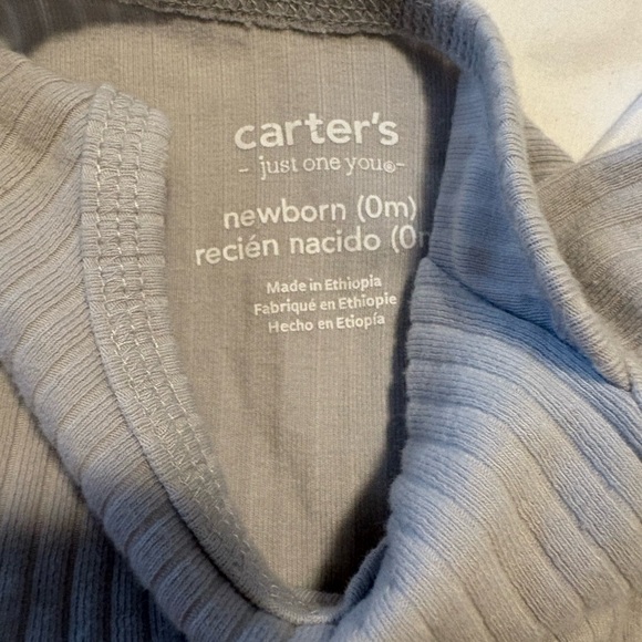 Carter's Light Gray Ribbed Bodysuit - Picture 3 of 3